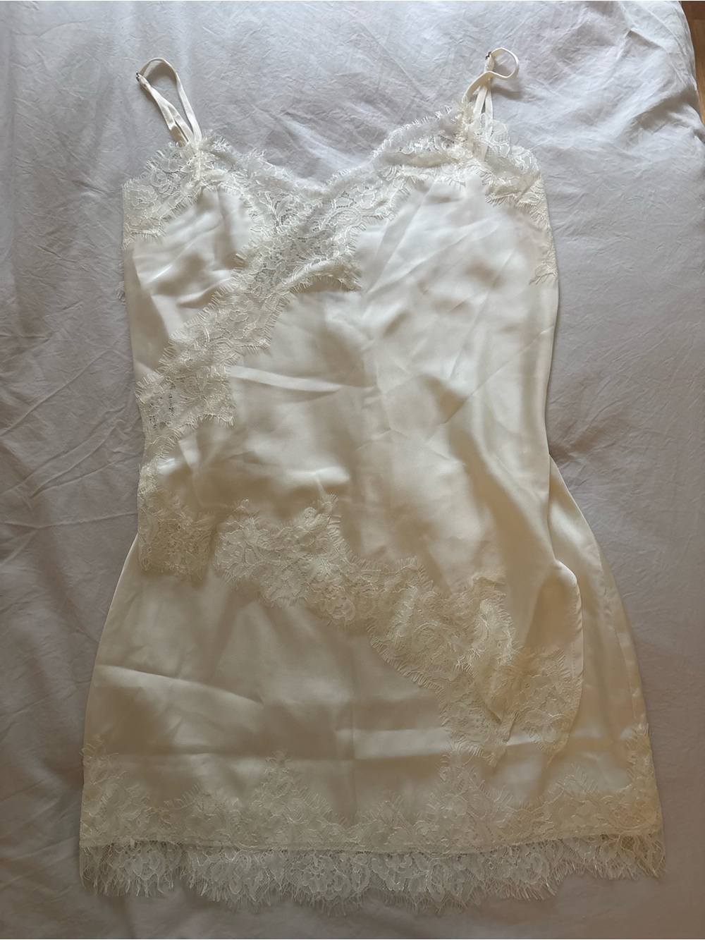 Showpo Ivory Lace-Trim Slip Tank
